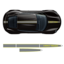 Racing stripes set in two colors, for Porsche Taycan