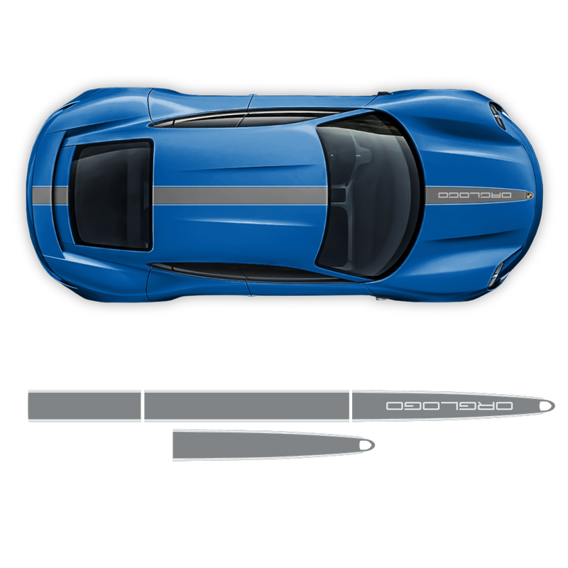 Racing stripes set in two colors, for Porsche Taycan– autodesign.shop