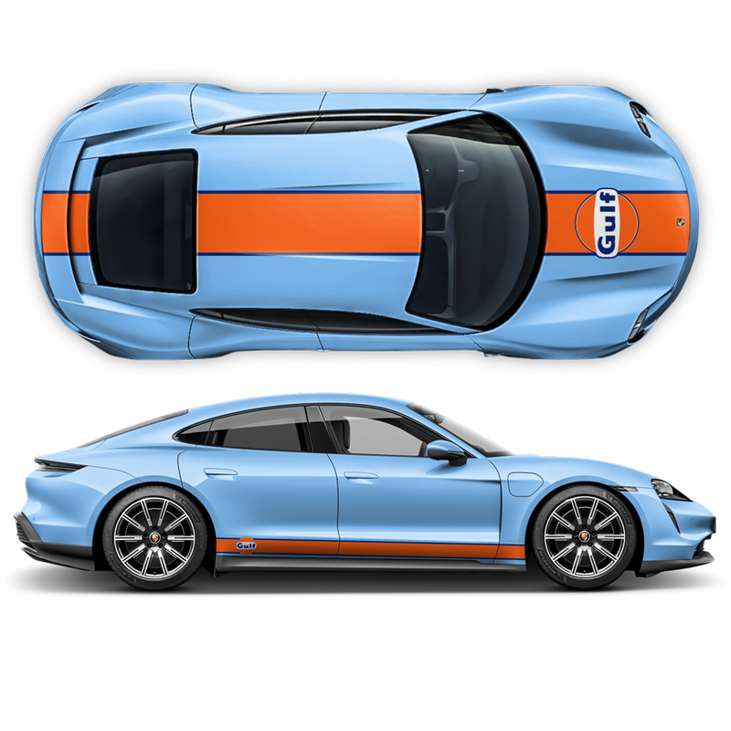 Gulf 19' Racing Stripes, for Porsche Taycan