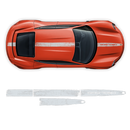 Scratched Racing stripes set, for Porsche Taycan