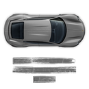 Scratched Thin Martini Racing Stripes Set, for Porsche Taycan
