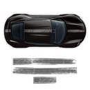 Scratched Thin Martini Racing Stripes Set, for Porsche Taycan