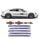 Scratched Thin Martini Racing Stripes Set, for Porsche Taycan