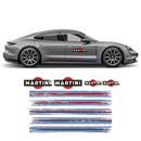 Scratched Thin Martini Racing Stripes Set, for Porsche Taycan