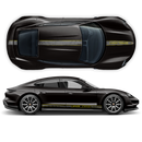 Scratched Racing stripes set two colors, for Porsche Taycan
