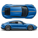 Scratched Racing stripes set two colors, for Porsche Taycan