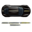 Scratched Racing stripes set two colors, for Porsche Taycan