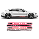 Scratched Racing stripes set two colors, for Porsche Taycan