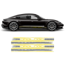 Scratched Racing stripes set two colors, for Porsche Taycan