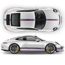 Scratched THIN Martini Racing stripes kit, Carrera / Cayman / Boxster Martini Regular
