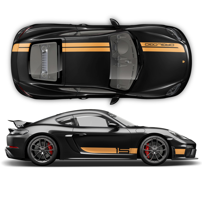 Sport Cup Edition Racing Stripes Set, Cayman / Boxster 2005 - 2020 black