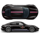 Thin Martini Racing Stripes Set, for Porsche Taycan