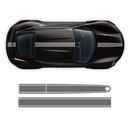 Thin Martini Racing Stripes Set, for Porsche Taycan