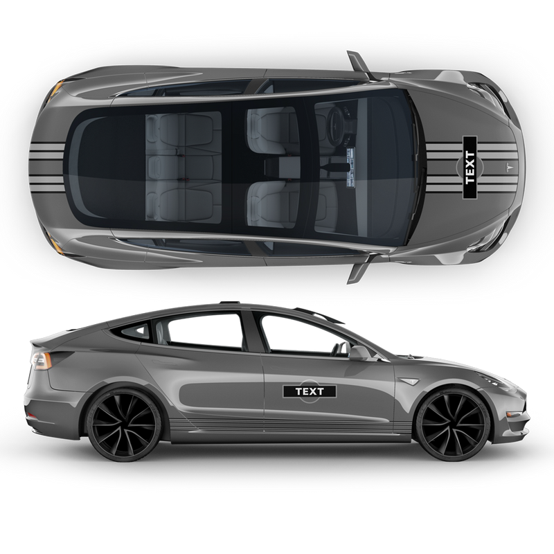19' Martini Racing stripes, for Tesla Model3