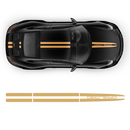 DUAL Thin Racing Stripes Over the Top, Carrera / Cayman / Boxster 2005 - 2024