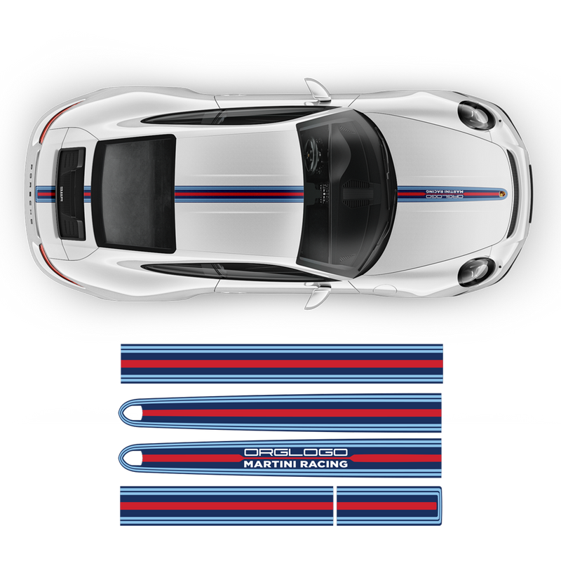Martini THIN Racing stripes LOGO, Carrera / Cayman / Boxster