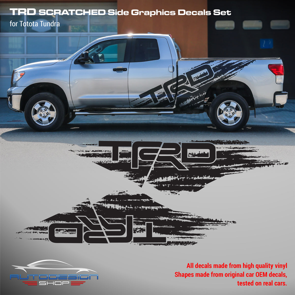 TRD Scratched side graphic, Toyota TUNDRA | autodesign.shop