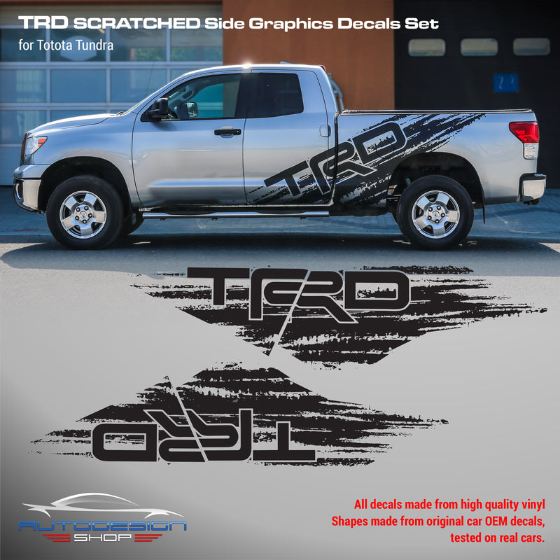 TRD Scratched side graphic, Toyota TUNDRA