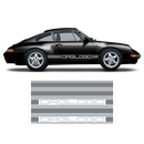 Bold Side Stripes in two colors, Carrera 1979 - 1996 black matt red gloss