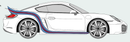 Curved Martini Side Stripes Graphic, for Cayman
