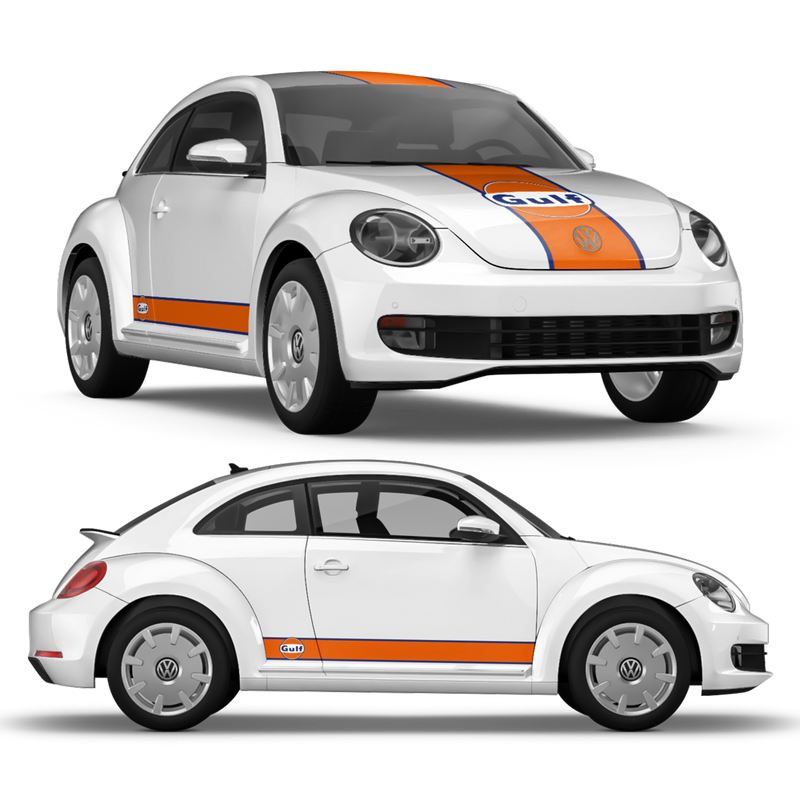 GULF Le Mans Racing Stripes set and logos, VW New Beetle