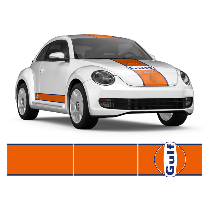 GULF Le Mans Racing Stripes set and logos, VW New Beetle