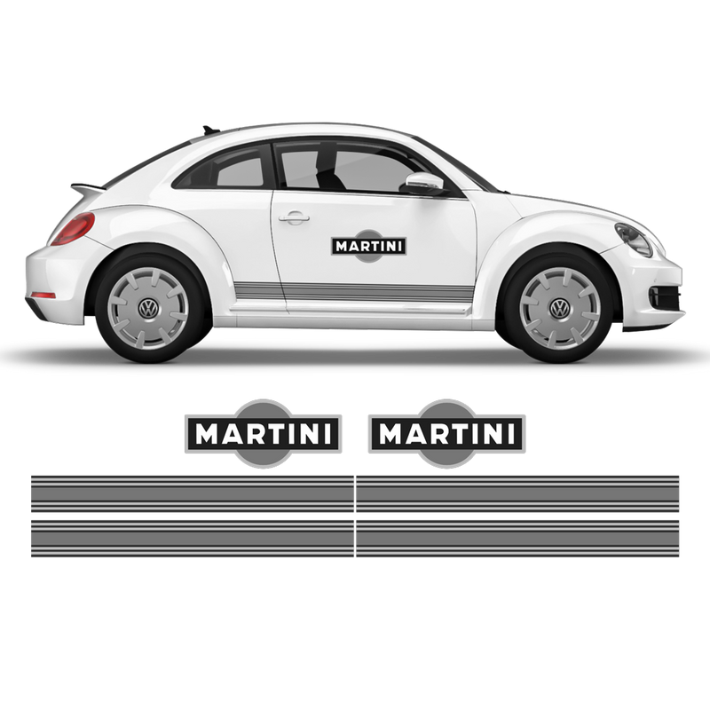 Martini Racing stripes, for VW New Beetle