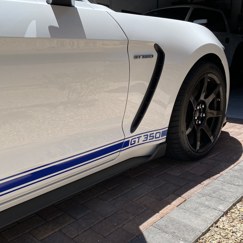 Shelby GT350 Rocker stripes, Ford Mustang 2015 - 2020 blue